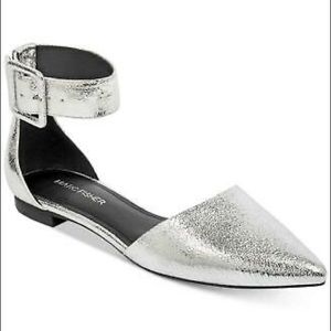MARC FISHER Pointed Toe, Metallic Flats